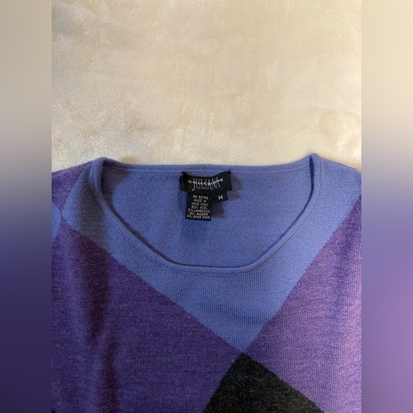 Juliana Collection 90s Purple & Black Sweater. Size M. Excellent Condition. - Picture 2 of 3